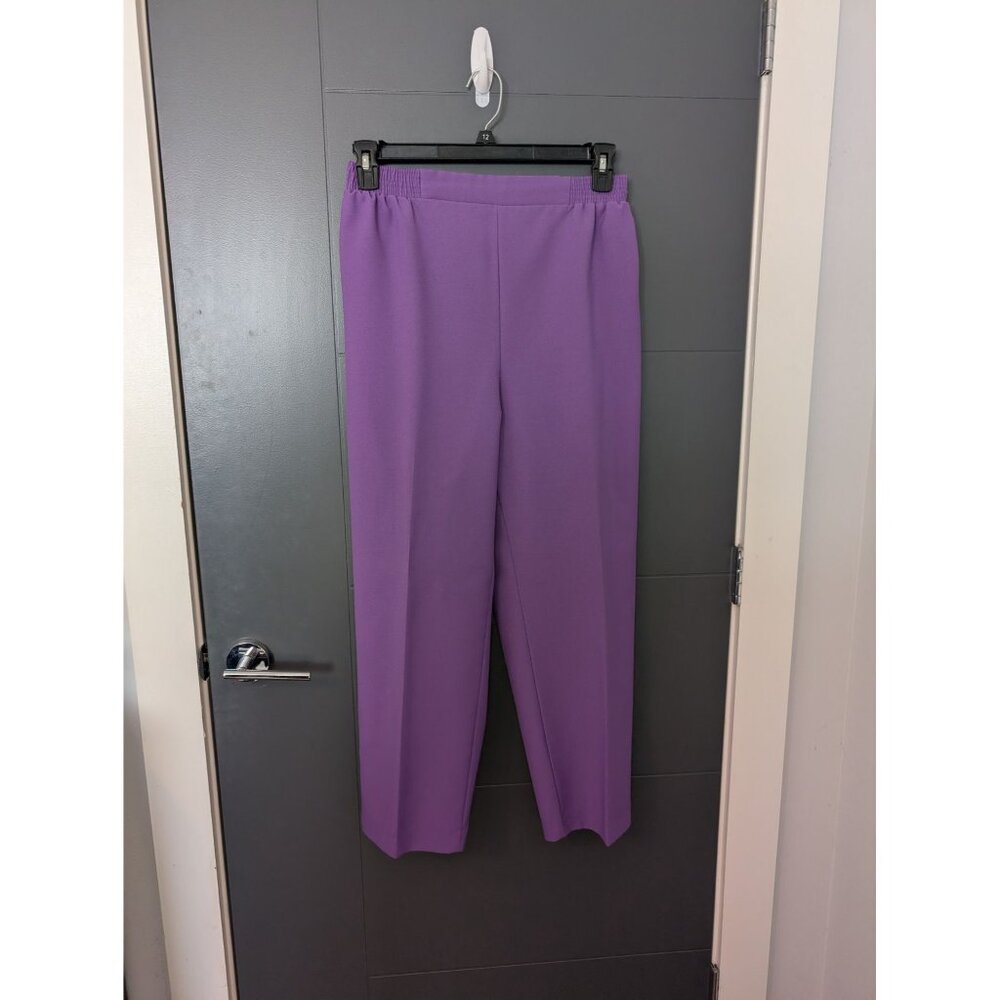 Vintage Monterrey Canyon Purple Elastic Waist Comfort Fit Pull-On Capris Size 14